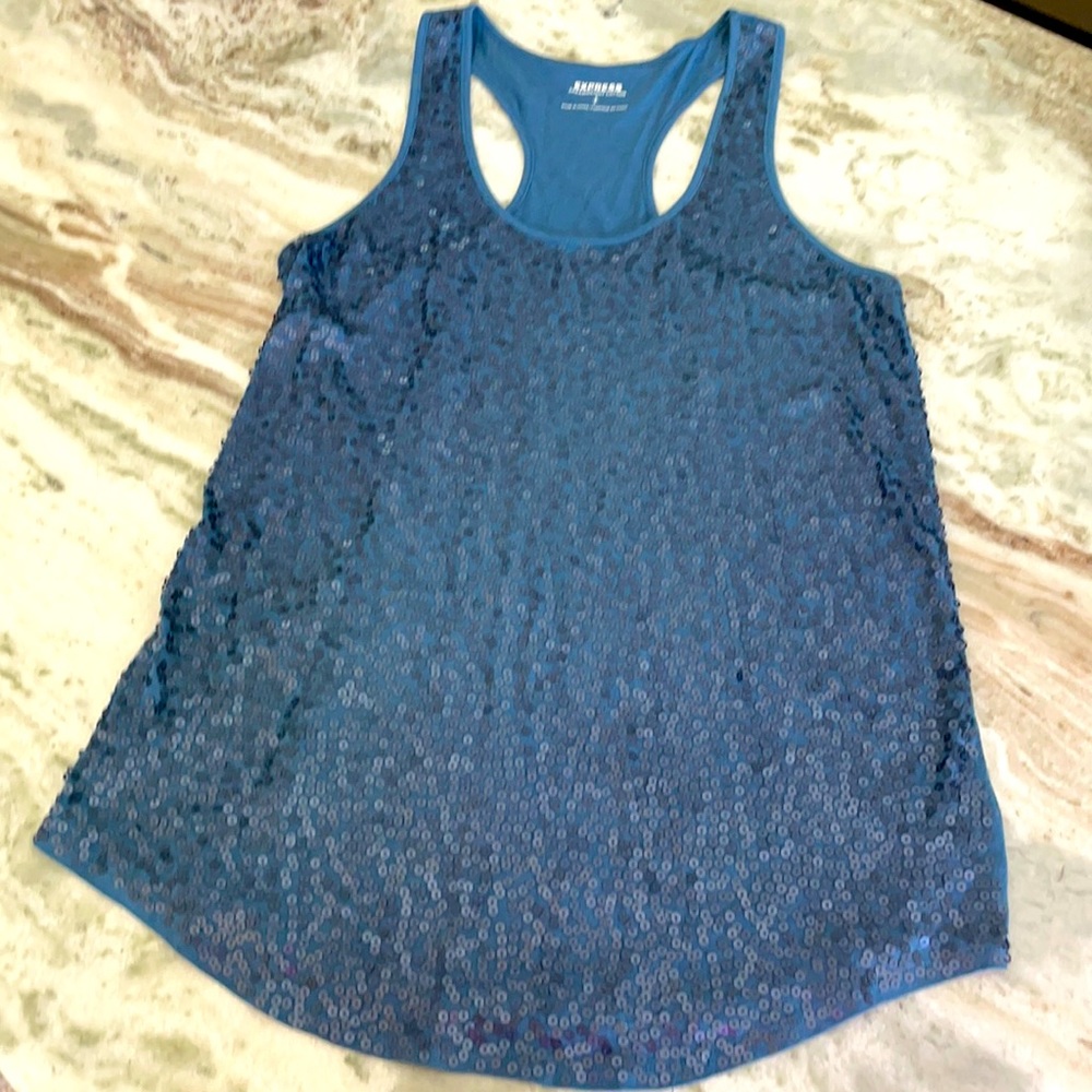 Blue Sequence Express Tank Top New Size Small - image 1